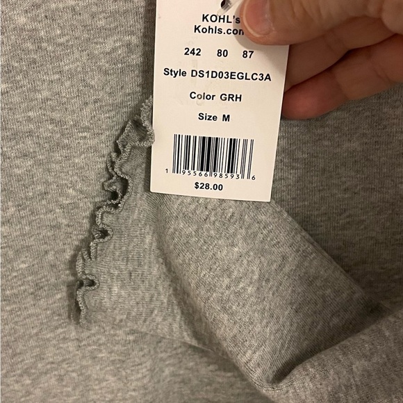 DISNEY MICKEY AND MINNIE YEARS OF WONDER JUNIOR M LONG SLEEVE TEE RUFF HEMS GRAY - Picture 4 of 9